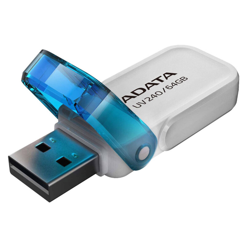 Memorie externa 64GB Adata, USB 2.0, AUV240-64G-RWH, alb