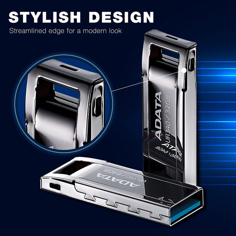 Memorie externa 32GB Adata, USB 3.2, AROY-UR340-32GBK, negru