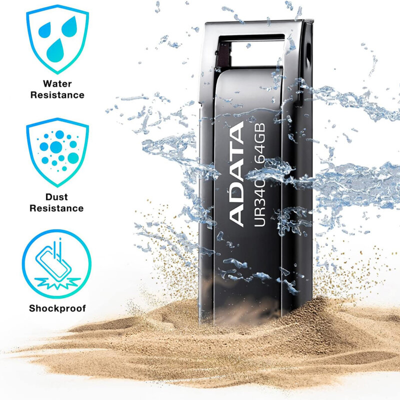 Memorie externa 64GB Adata, USB 3.2, AROY-UR340-64GBK, negru