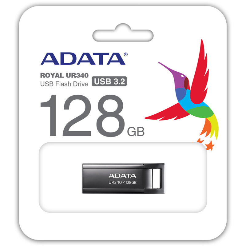 Memorie externa 128GB Adata, USB 3.2, AROY-UR340-128GBK, negru