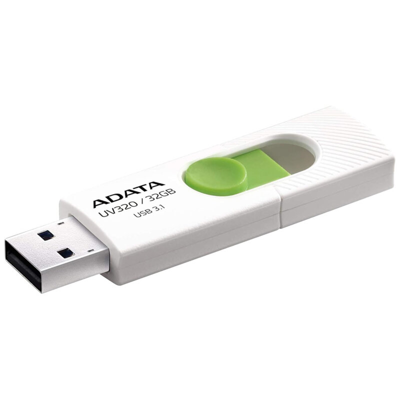 Memorie externa 32GB Adata, USB 3.1, AUV320-32G-RWHGN, alb/verde