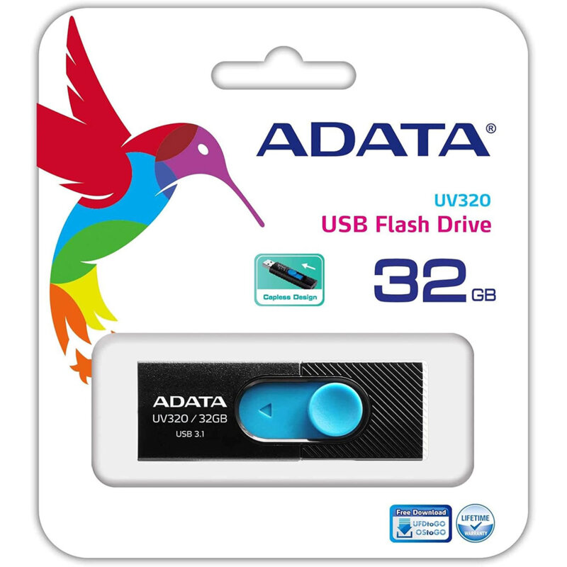 Memorie externa 32GB Adata, USB 3.1, AUV320-32G-RBKBL, negru