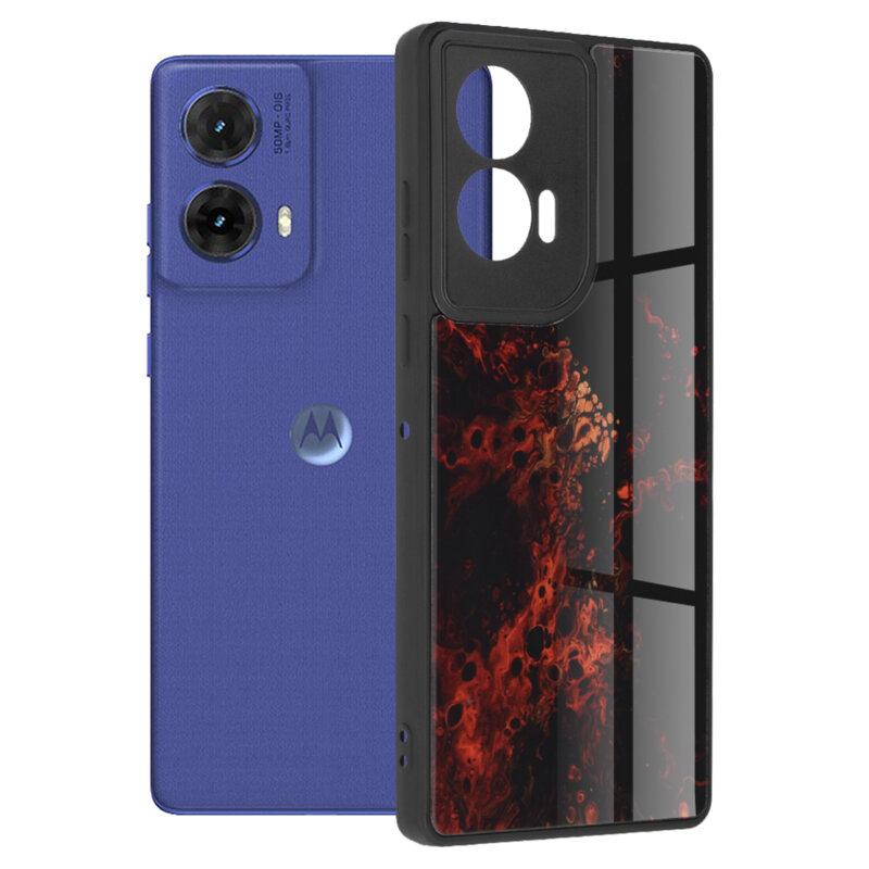 Husa Motorola Moto G85 Techsuit Glaze, Red Nebula