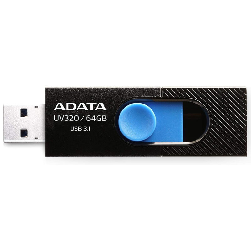 Memorie externa 64GB Adata, USB 3.1, AUV320-64G-RBKBL, negru/albastru