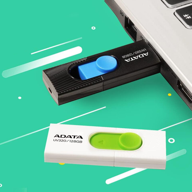 Memorie externa 64GB Adata, USB 3.1, AUV320-64G-RBKBL, negru/albastru