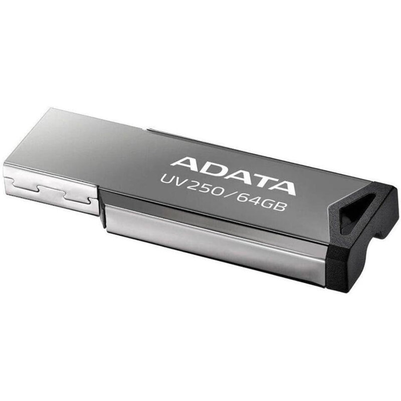 Memorie externa 64GB Adata, USB 2.0, AUV250-64G-RBK, argintiu