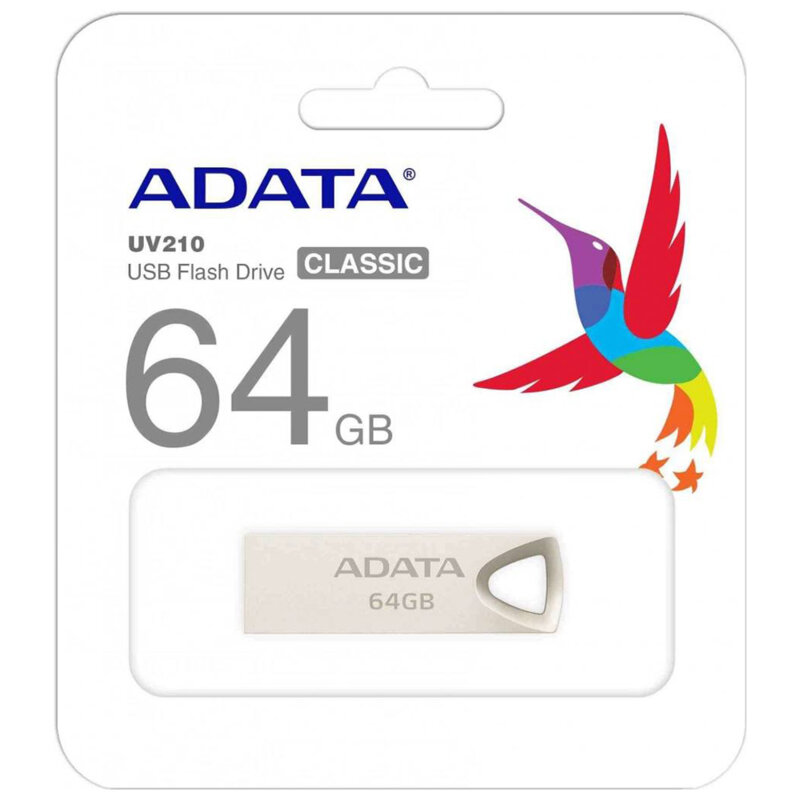Memorie externa 64GB Adata, USB 2.0, AUV210-64G-RGD, argintiu