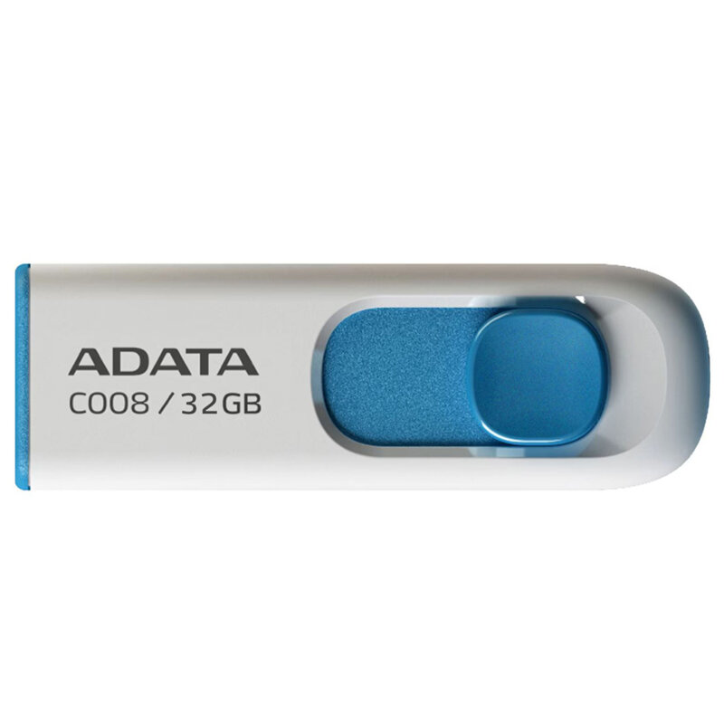Memorie externa 32GB Adata, USB 2.0, AC008-32G-RWE, alb, albastru