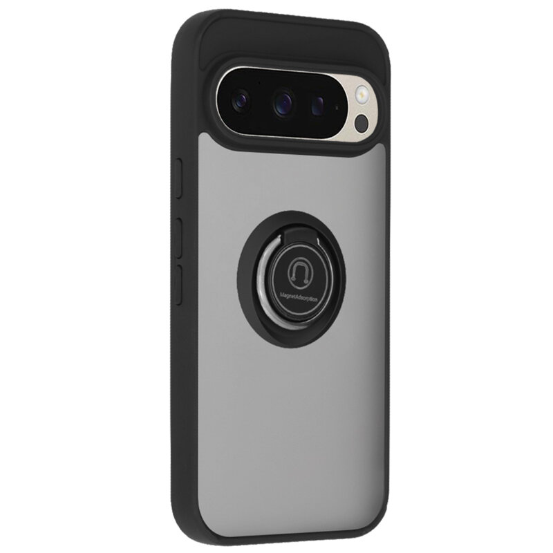 Husa Google Pixel 9 Pro Techsuit Glinth cu inel suport stand magnetic, negru
