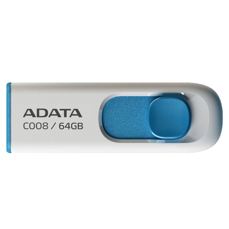 Memorie externa 64GB Adata, USB 2.0, AC008-64G-RWE, alb/albastru