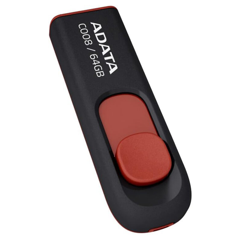 Memorie externa 64GB Adata, USB 2.0, AC008-64G-RKD, nergu/rosu