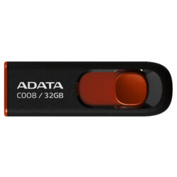 Memorie externa 32GB Adata, USB 2.0, AC008-32G-RKD, nergu/rosu