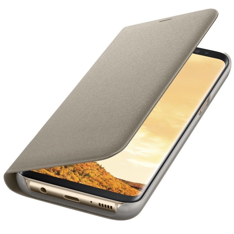 RESIGILAT-Husa Originala Samsung Galaxy S8 LED View Cover Auriu