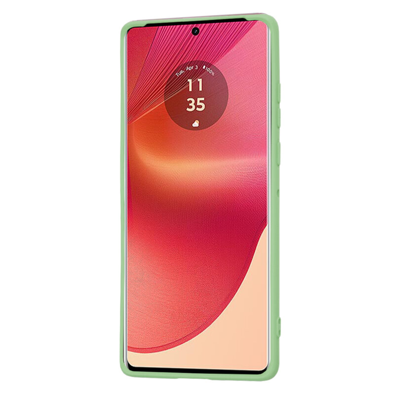 Husa silicon Motorola Edge 50 Fusion Techsuit SoftFlex, verde deschis