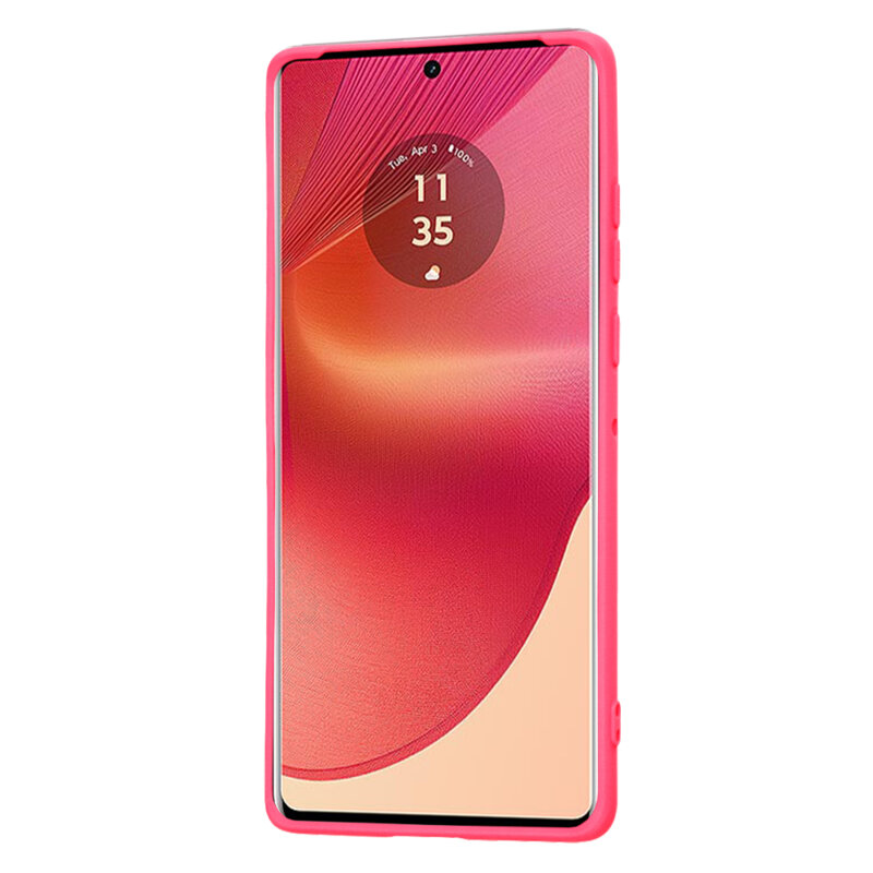 Husa silicon Motorola Edge 50 Fusion Techsuit SoftFlex, fucsia