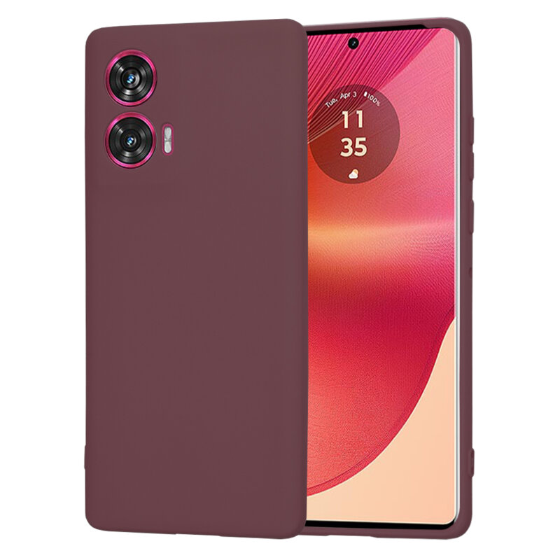 Husa silicon Motorola Edge 50 Fusion Techsuit SoftFlex, bordo