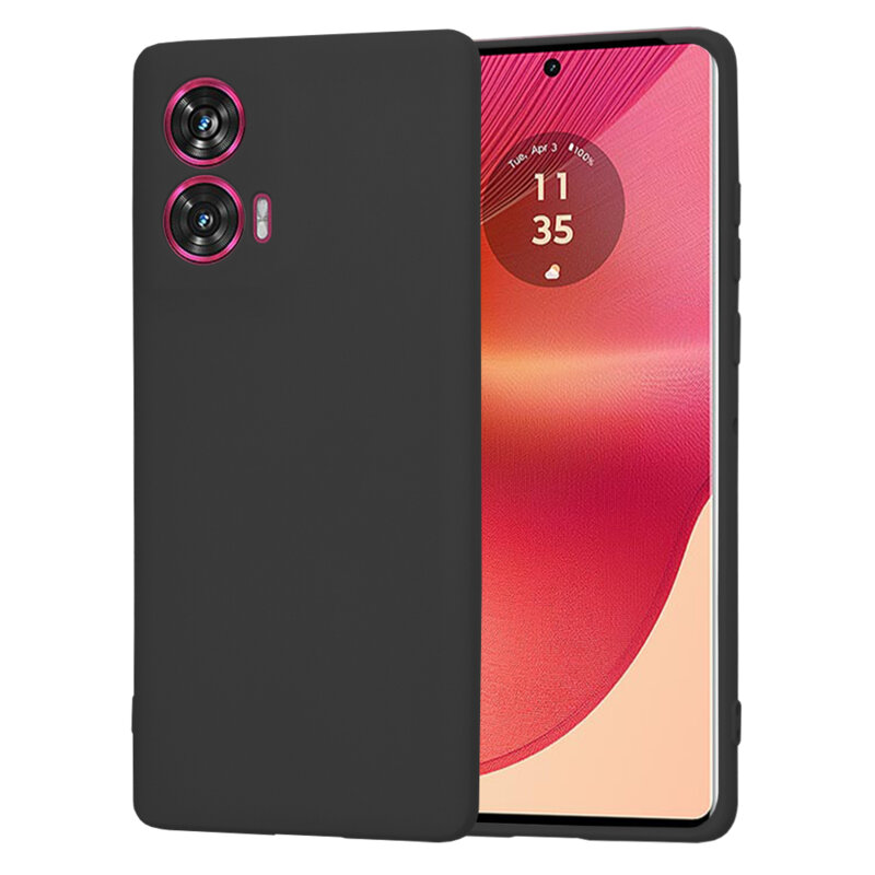 Husa silicon Motorola Edge 50 Fusion Techsuit SoftFlex, negru