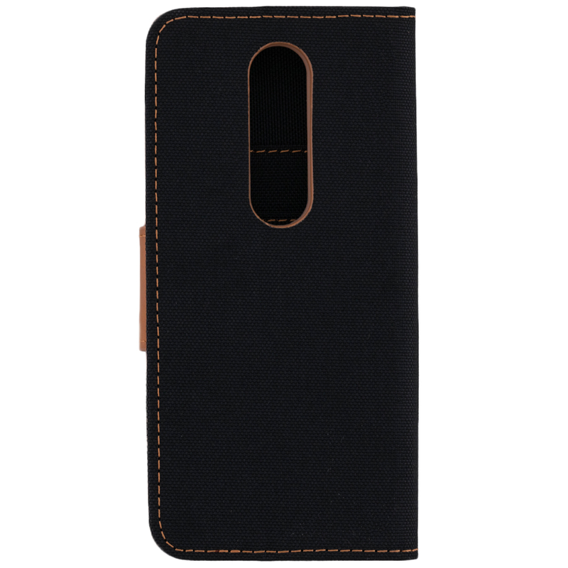 Husa Nokia X6 2018 Canvas Book Negru