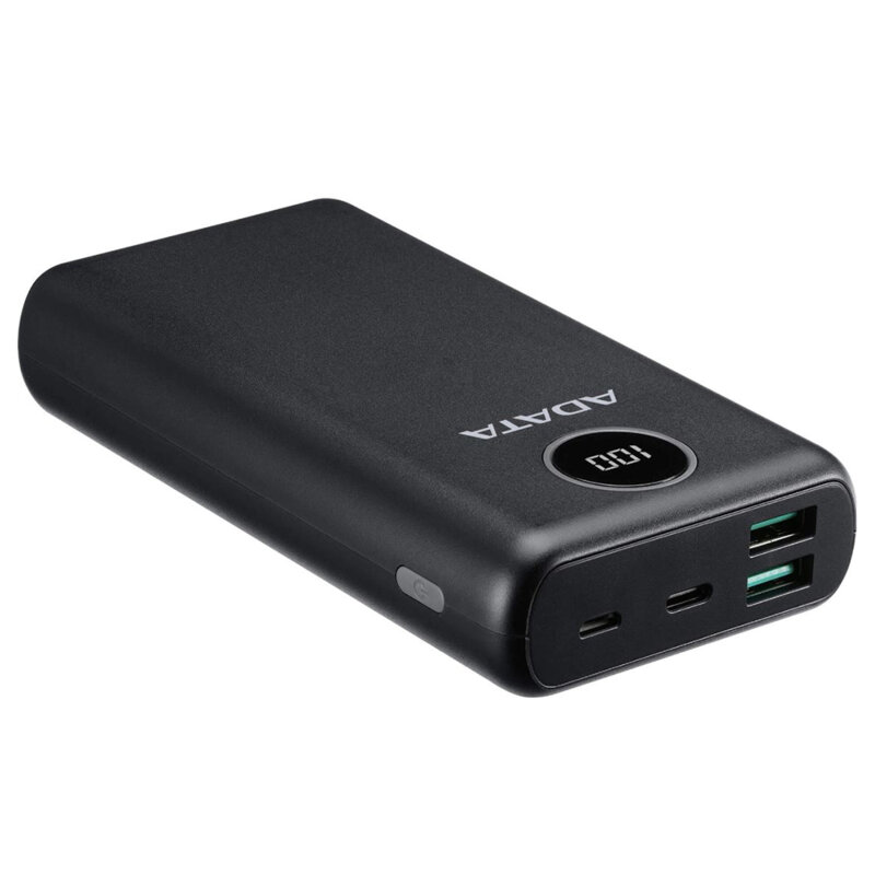 Power Bank Type-C, USB, 20000mAh Adata, AP20000QCD-DGT-CBK, negru