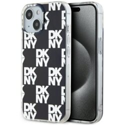 Husa iPhone 15 Plus DKNY IML Checkered Mono Pattern, negru, DKHCP15MHDLCEK