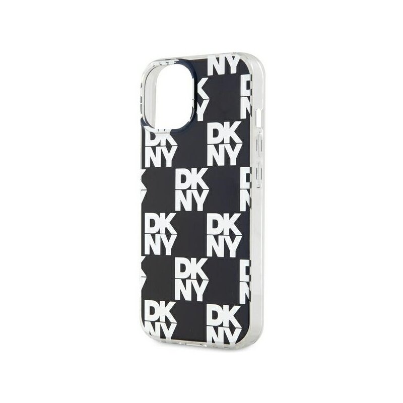 Husa iPhone 15 Plus DKNY IML Checkered Mono Pattern, negru, DKHCP15MHDLCEK