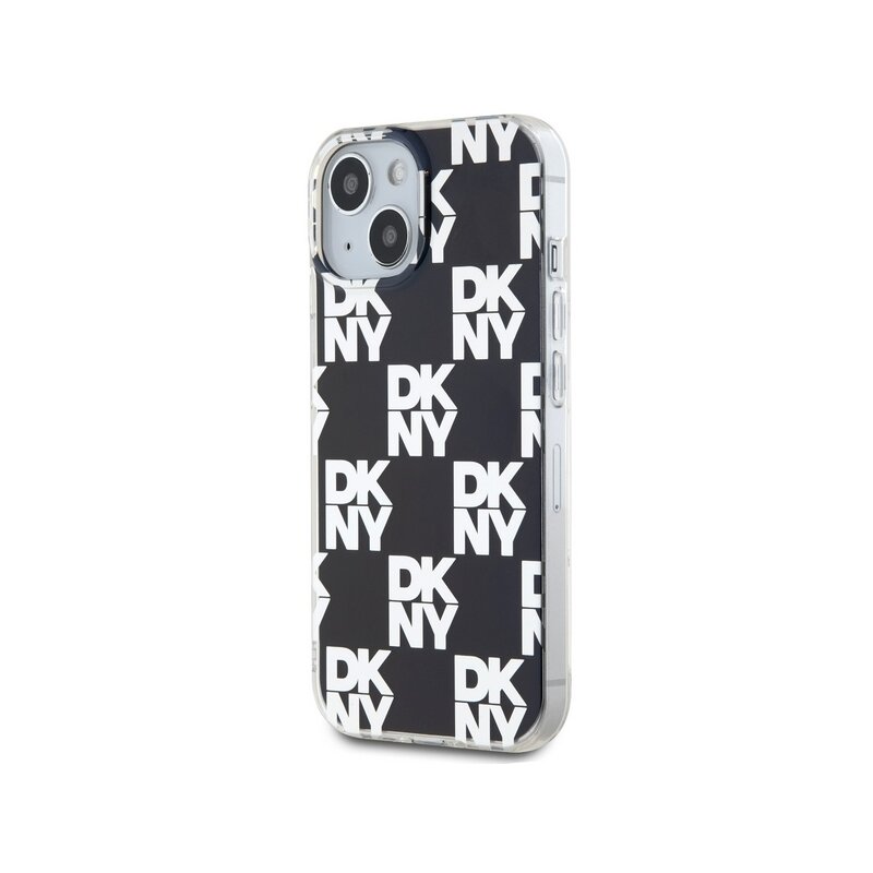 Husa iPhone 15 Plus DKNY IML Checkered Mono Pattern, negru, DKHCP15MHDLCEK