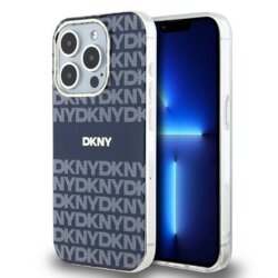 Husa iPhone 15 Pro Max DKNY IML Mono & Stripe MagSafe, albastru, DKHMP15XHRHSEB