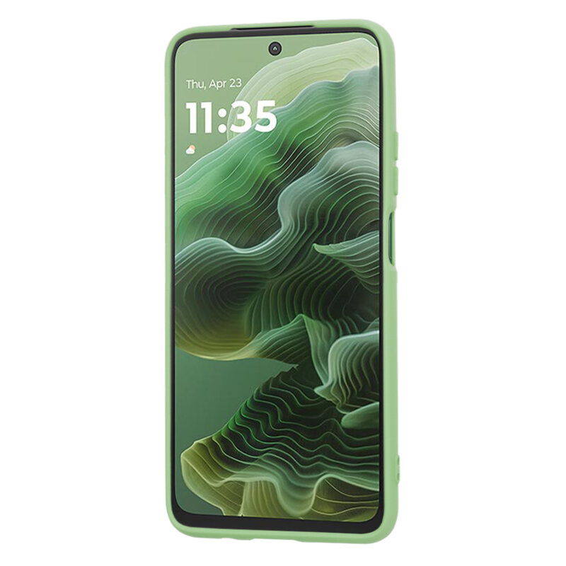 Husa silicon Motorola Moto G35 Techsuit SoftFlex, verde deschis