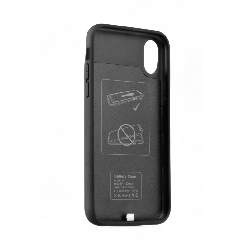 Husa Cu Baterie iPhone X, iPhone 10 3200 mAh - Negru
