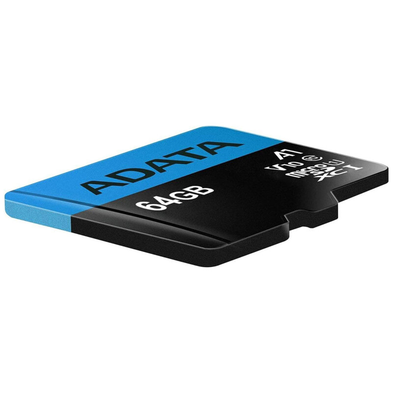 Card memorie 64GB Micro SDXC Adata, Clasa 10, AUSDX64GUICL10A1-RA1
