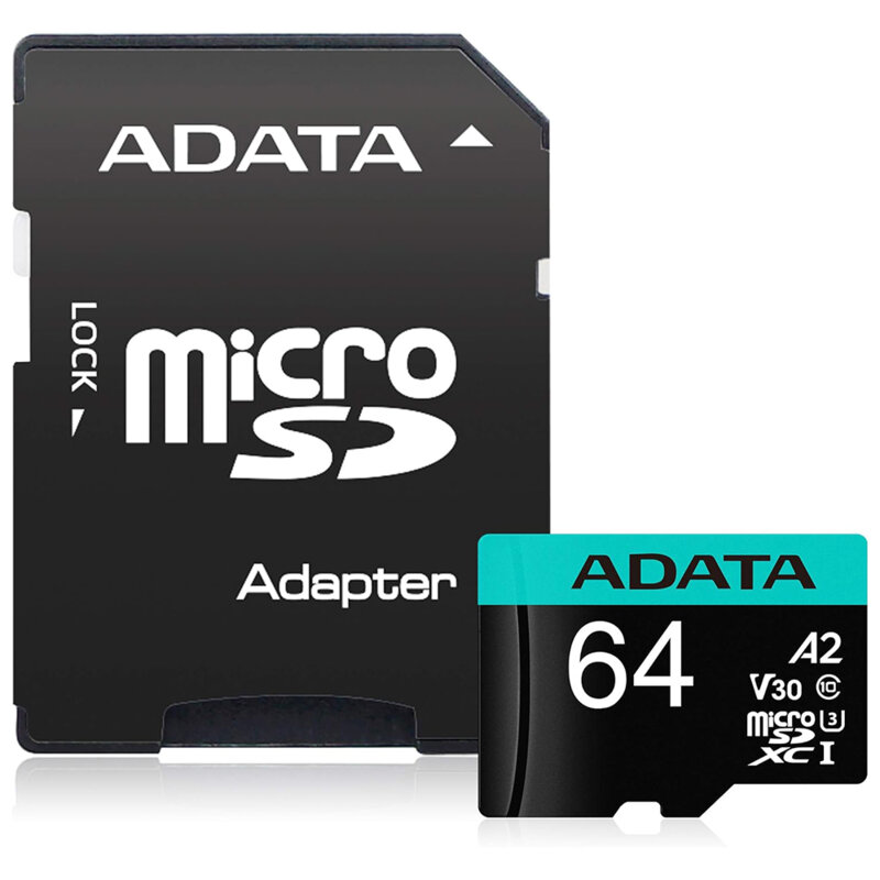 Card memorie 64GB Micro SDHC Adata 100MB/s, AUSDX64GUI3V30SA2-RA1