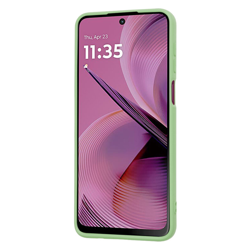 Husa silicon Motorola Moto G55 Techsuit SoftFlex, verde deschis