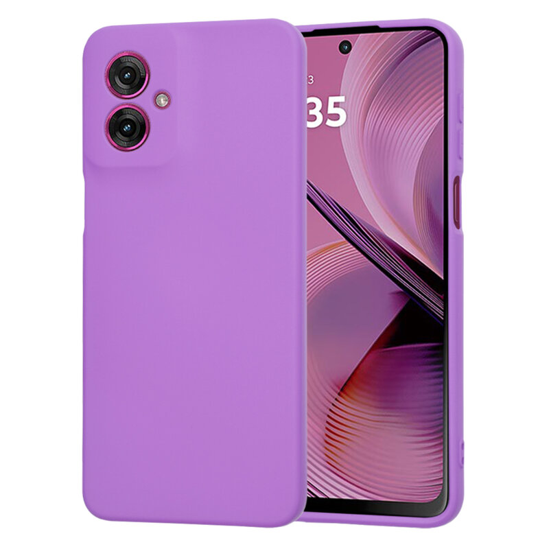 Husa silicon Motorola Moto G55 Techsuit SoftFlex, mov