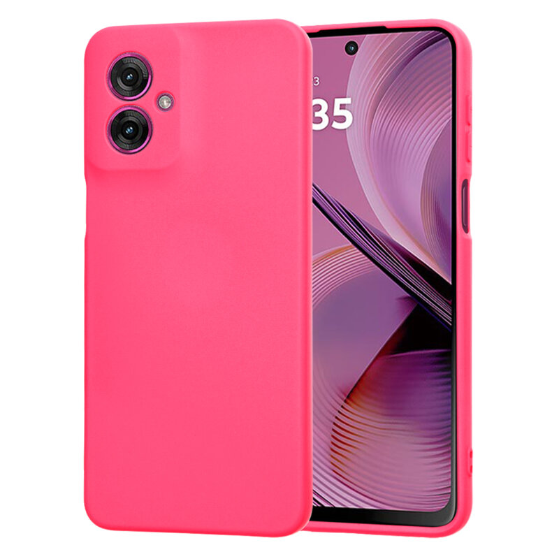 Husa silicon Motorola Moto G55 Techsuit SoftFlex, fucsia