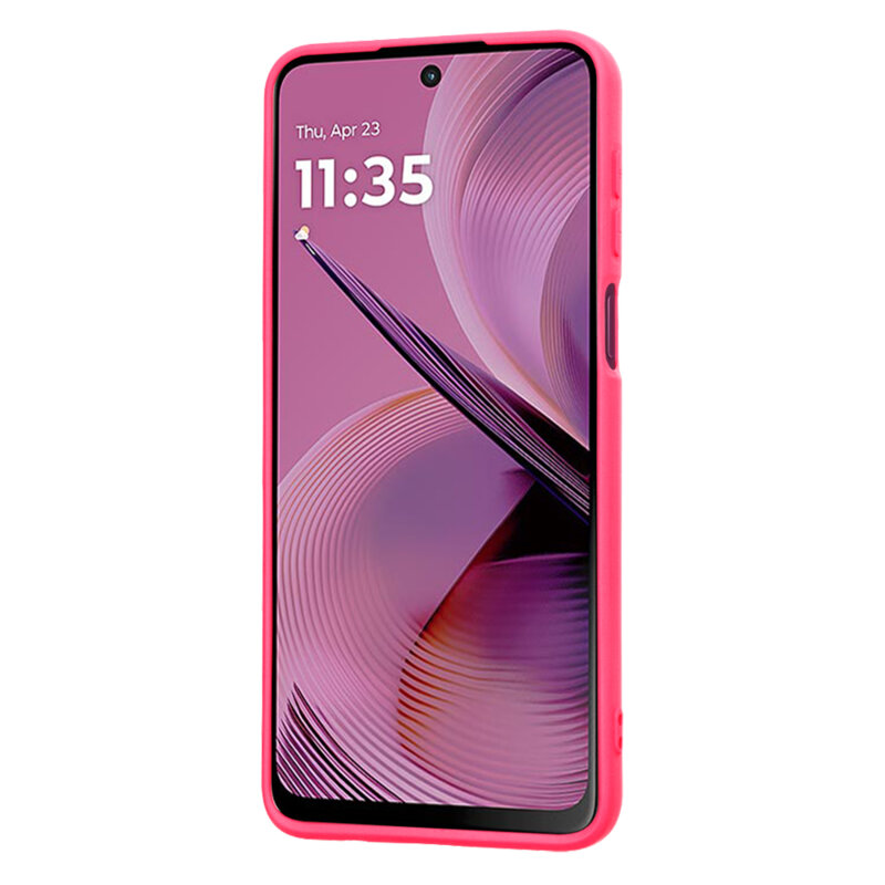 Husa silicon Motorola Moto G55 Techsuit SoftFlex, fucsia