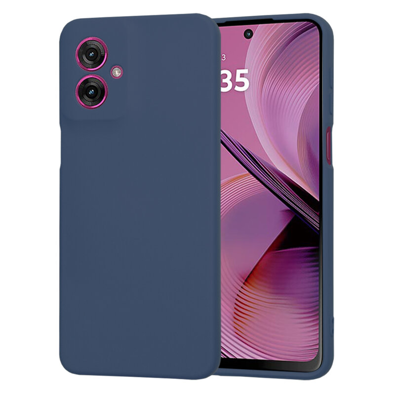 Husa silicon Motorola Moto G55 Techsuit SoftFlex, bleumarin