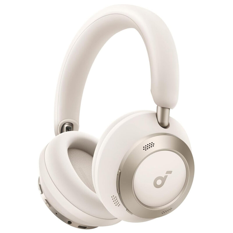 Casti cu microfon on-ear ANC Anker Space One Pro, alb