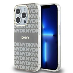 Husa iPhone 15 Pro DKNY IML Mono & Stripe MagSafe, bej, DKHMP15LHRHSEE