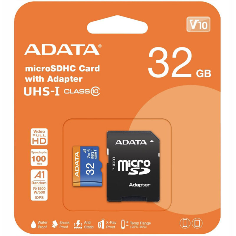 Card memorie 32GB Micro SDHC Adata, AUSDH32GUICL10A1-RA1
