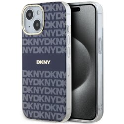 Husa iPhone 15 DKNY IML Mono & Stripe MagSafe, albastru, DKHMP15SHRHSEB