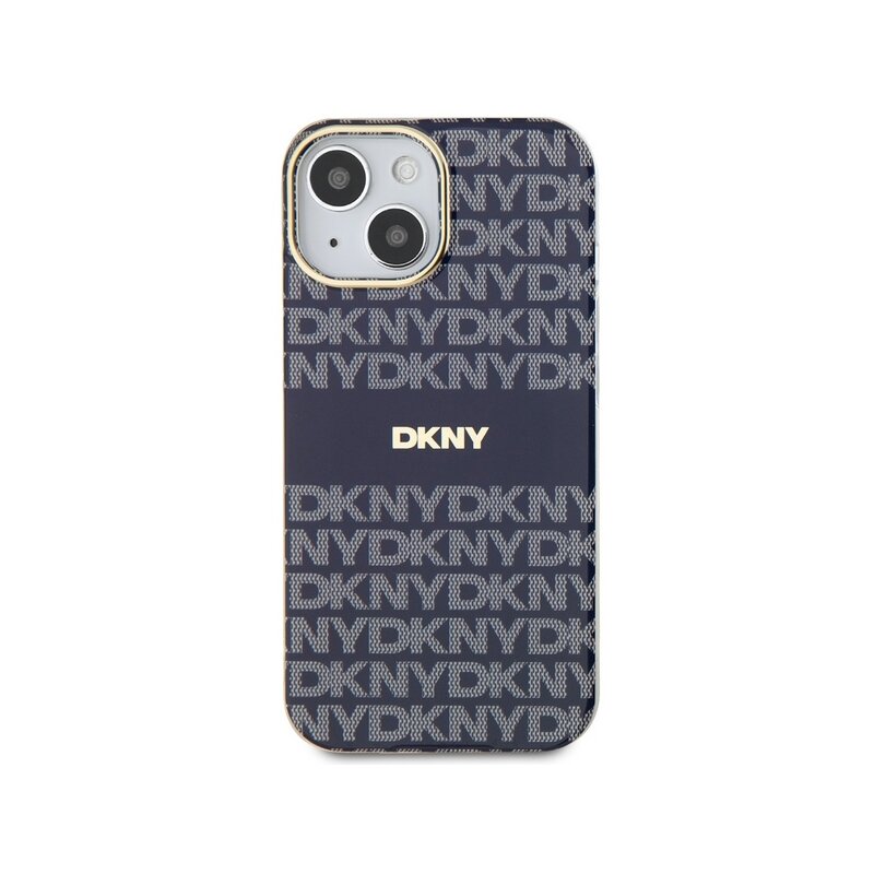 Husa iPhone 15 DKNY IML Mono & Stripe MagSafe, albastru, DKHMP15SHRHSEB