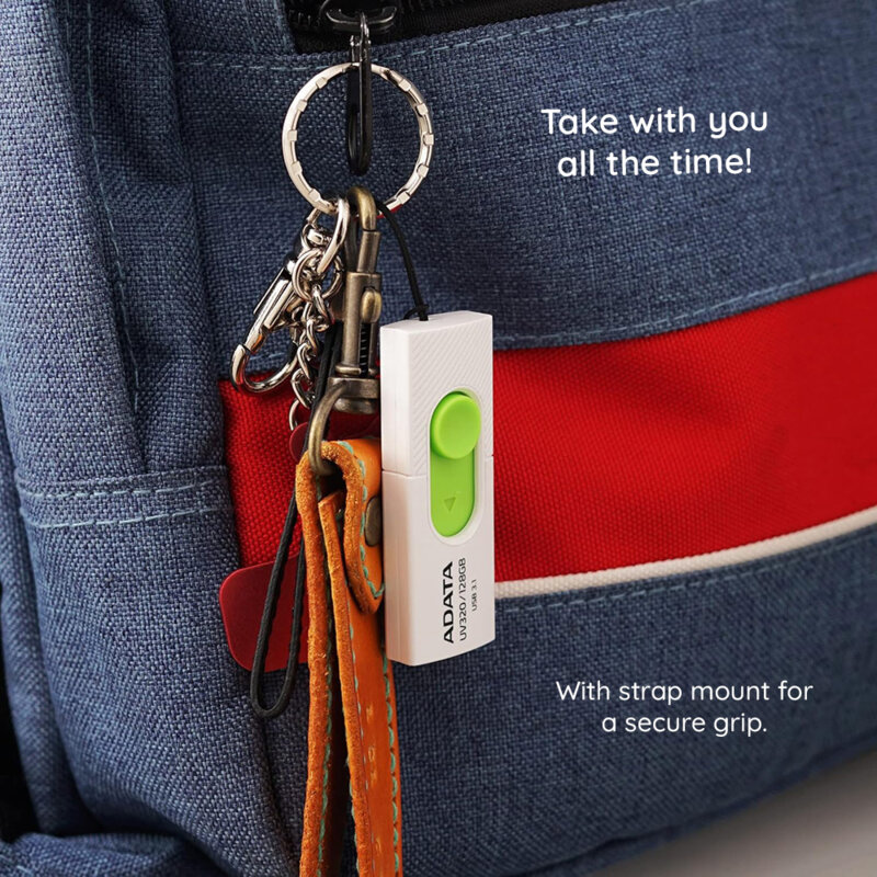 Memorie externa 32GB Adata, USB 3.1, AUV320-32G-RWHGN, alb/verde