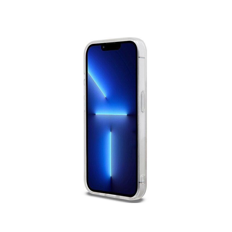 Husa iPhone 15 Pro DKNY IML Checkered Mono Pattern & Printed Stripes MagSafe, bej, DKHMP15LHCPTSE