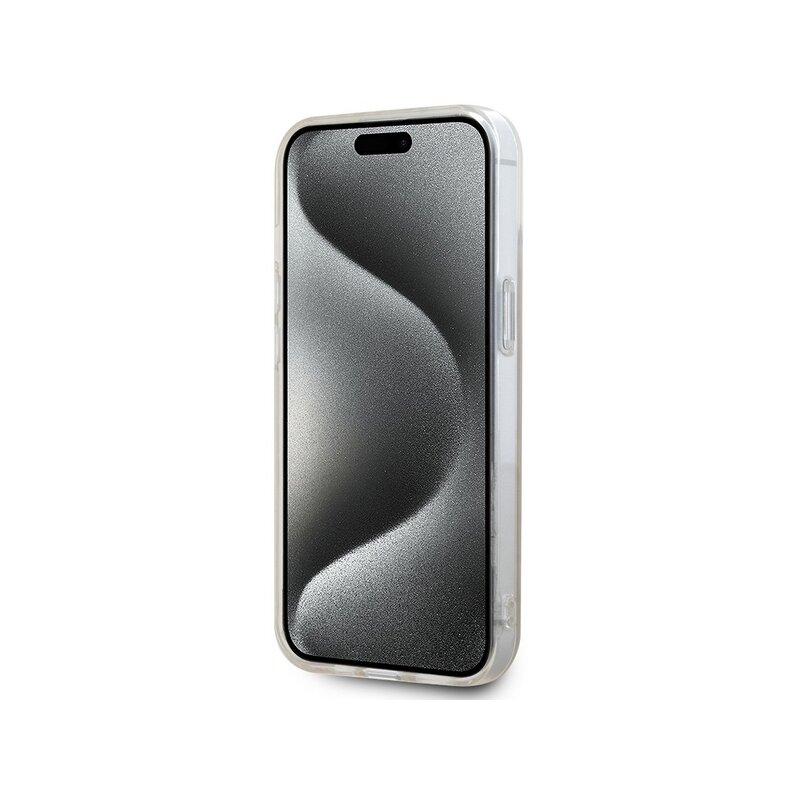 Husa iPhone 15 DKNY IML Mono & Stripe MagSafe, roz, DKHMP15SHRHSEP