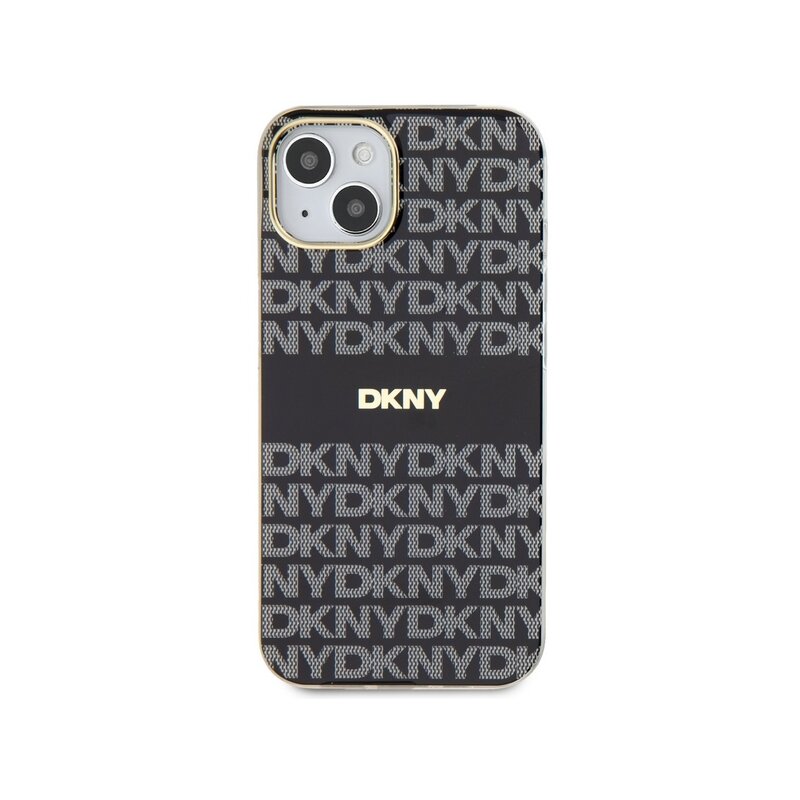 Husa iPhone 15 Plus DKNY IML Mono & Stripe MagSafe, negru, DKHMP15MHRHSEK