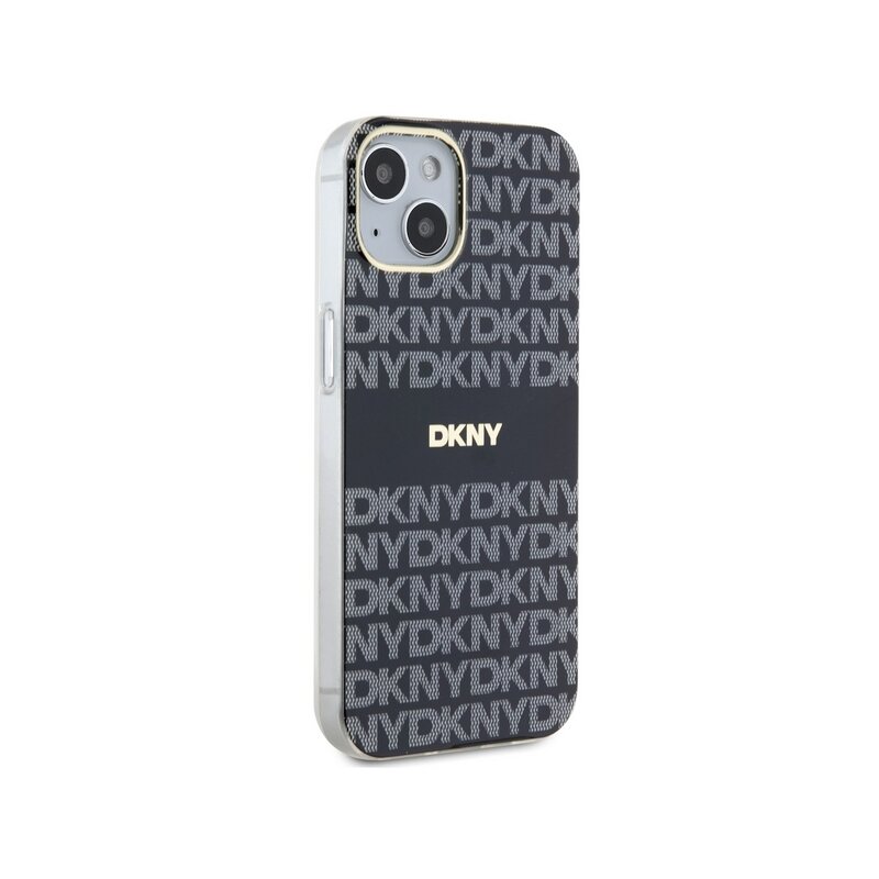 Husa iPhone 15 Plus DKNY IML Mono & Stripe MagSafe, negru, DKHMP15MHRHSEK