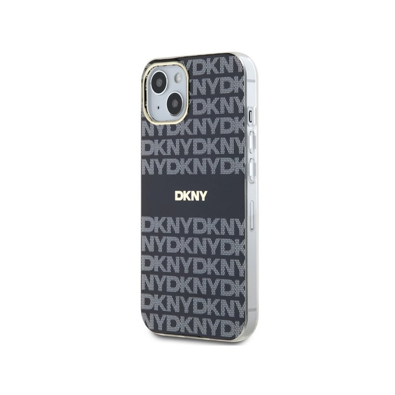 Husa iPhone 15 Plus DKNY IML Mono & Stripe MagSafe, negru, DKHMP15MHRHSEK