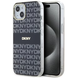 Husa iPhone 15 DKNY IML Mono & Stripe MagSafe, negru, DKHMP15SHRHSEK