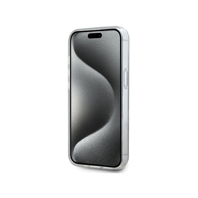 Husa iPhone 15 DKNY IML Mono & Stripe MagSafe, negru, DKHMP15SHRHSEK