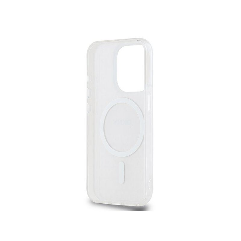 Husa iPhone 15 Pro DKNY IML Mono & Stripe MagSafe, roz, DKHMP15LHRHSEP